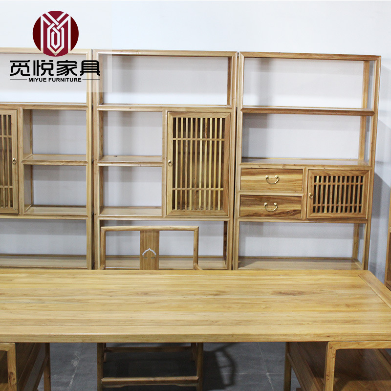 核桃油新中式榆木书架保养的新方法